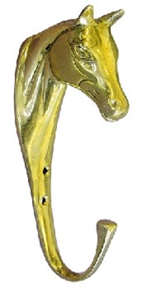 Immagine di Portabriglia in ottone Testa Cavallo